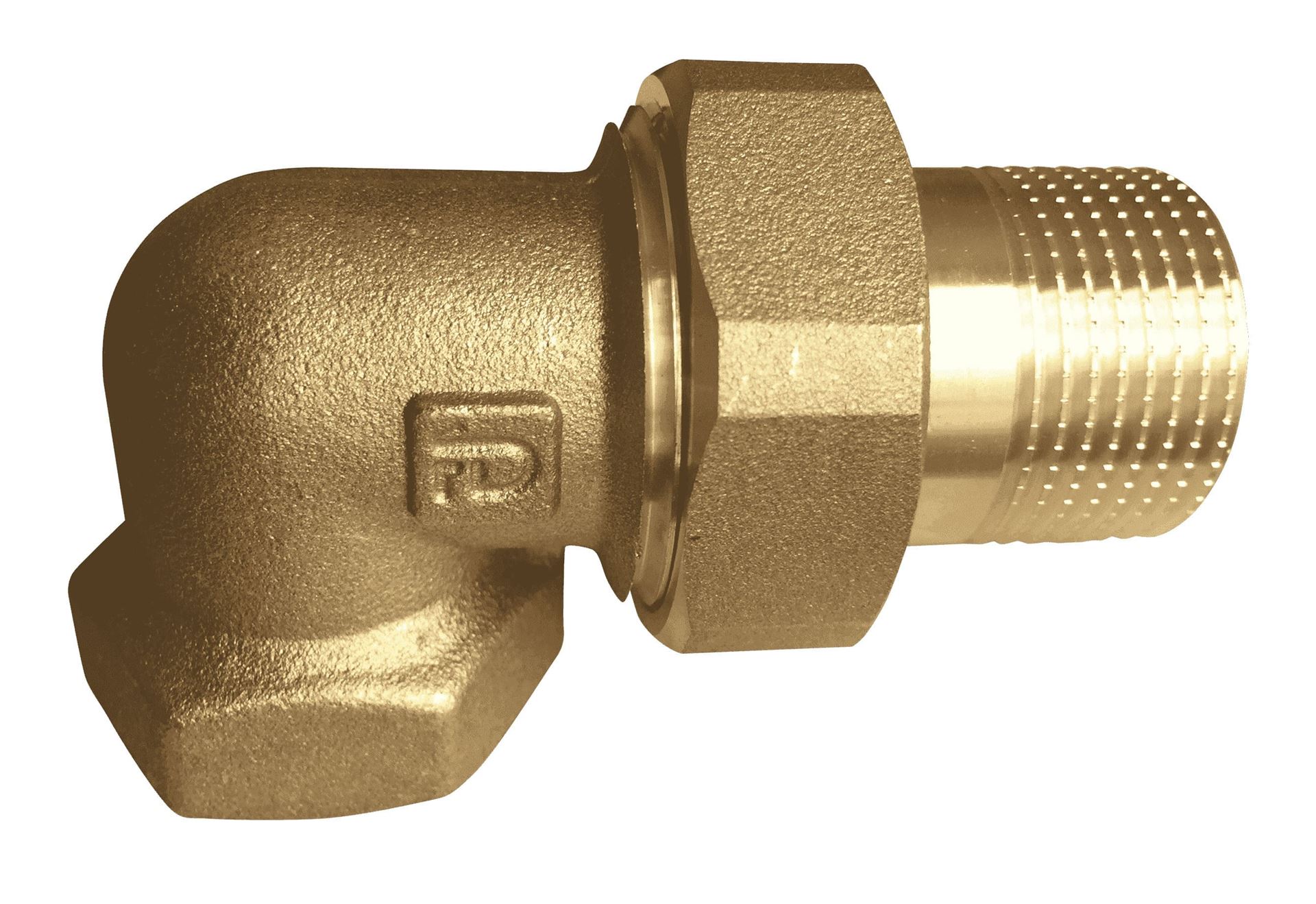 Сгон-американка Латунь угловая Fado Fitt Brass