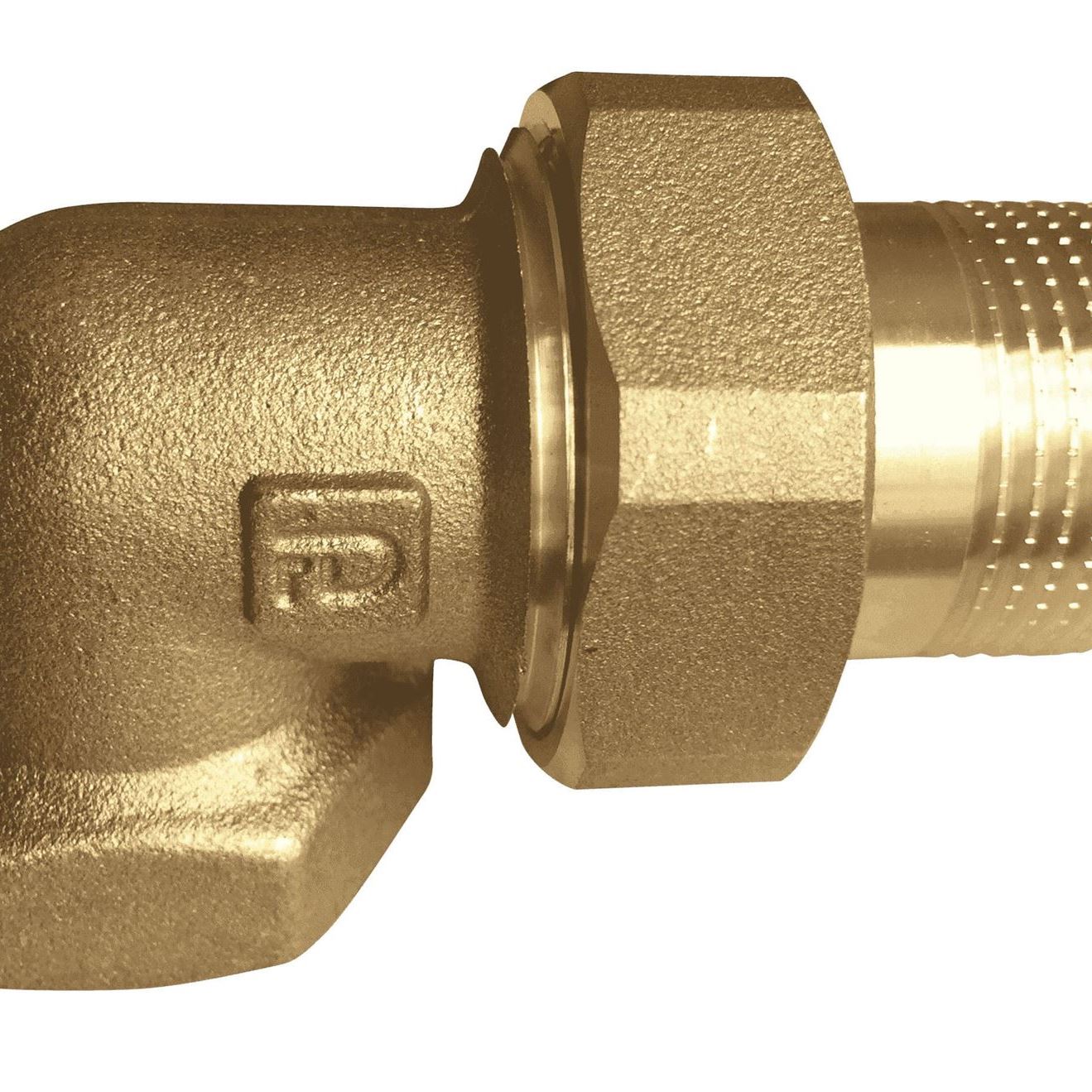 Сгон-американка Латунь угловая Fado Fitt Brass